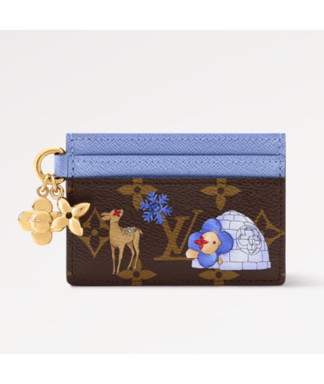 LOUIS VUITTON Коричневый кожаный кардхолдер, фото 5