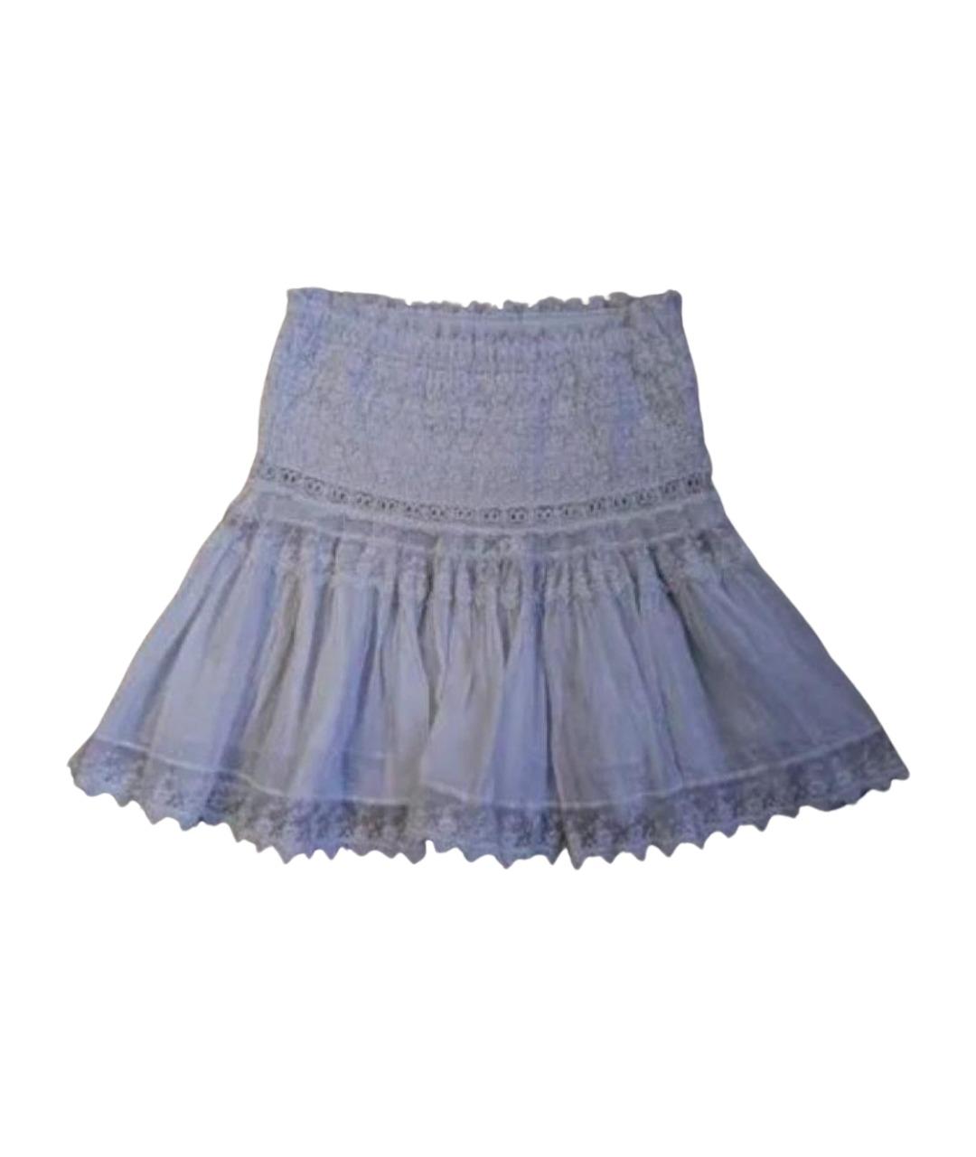 PRADA Белая хлопковая юбка мини, фото 1