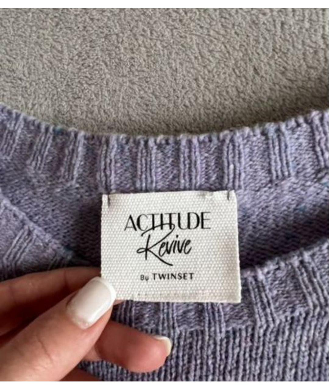 TWIN-SET Фиолетовое шерстяное повседневное платье, фото 8