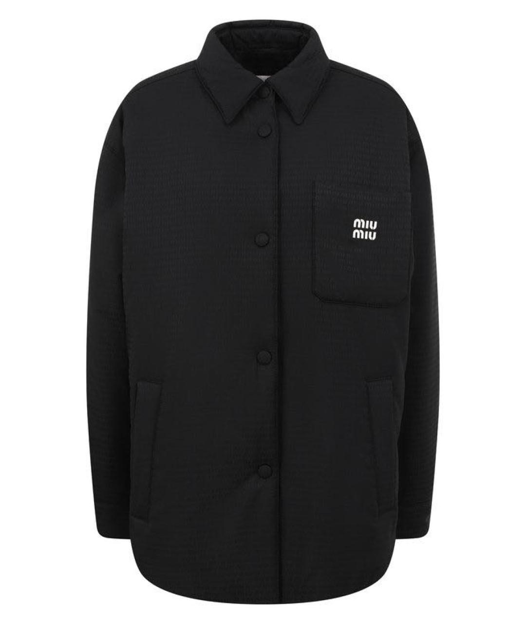 MIU MIU Черная полиэстеровая куртка, фото 1