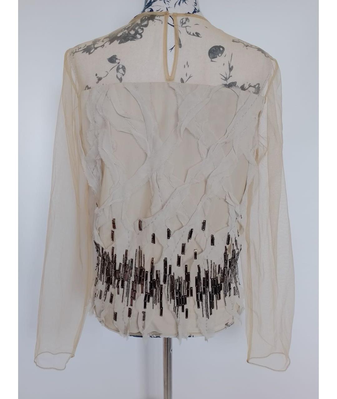 MAX MARA Бежевая полиамидовая блузы, фото 7