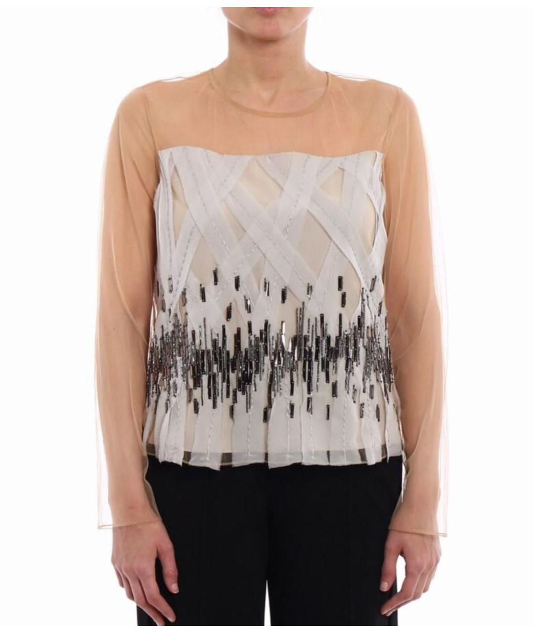 MAX MARA Бежевая полиамидовая блузы, фото 2