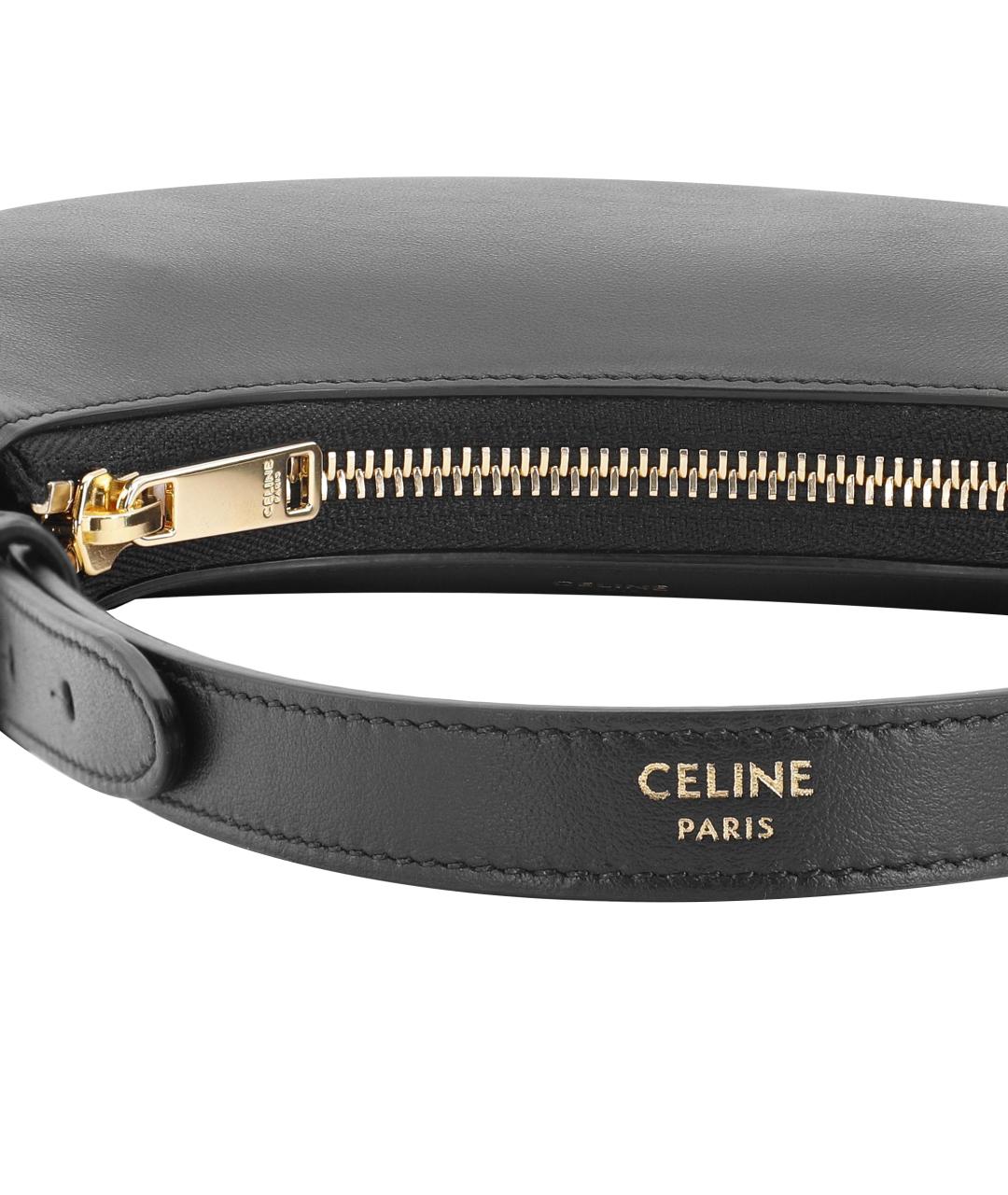 CELINE Черная кожаная сумка через плечо, фото 5