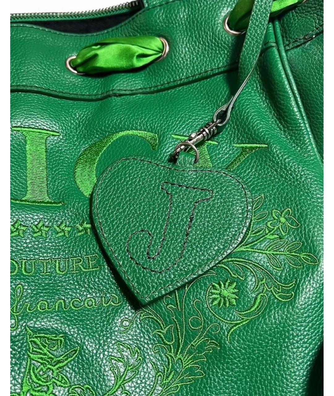 JUICY COUTURE Зеленая кожаная сумка тоут, фото 7
