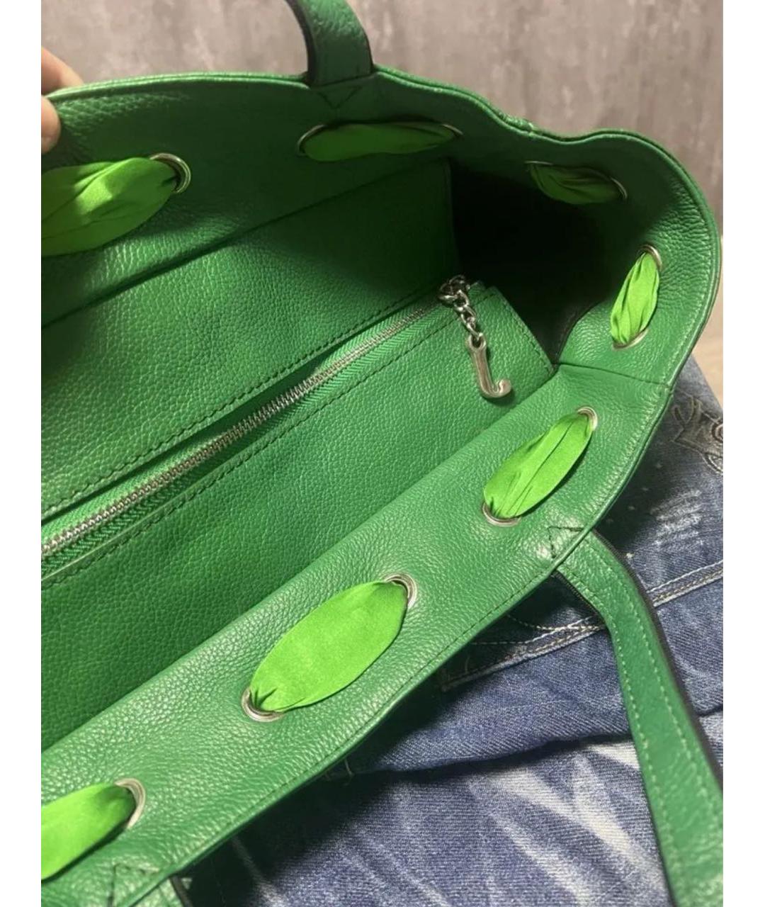 JUICY COUTURE Зеленая кожаная сумка тоут, фото 4