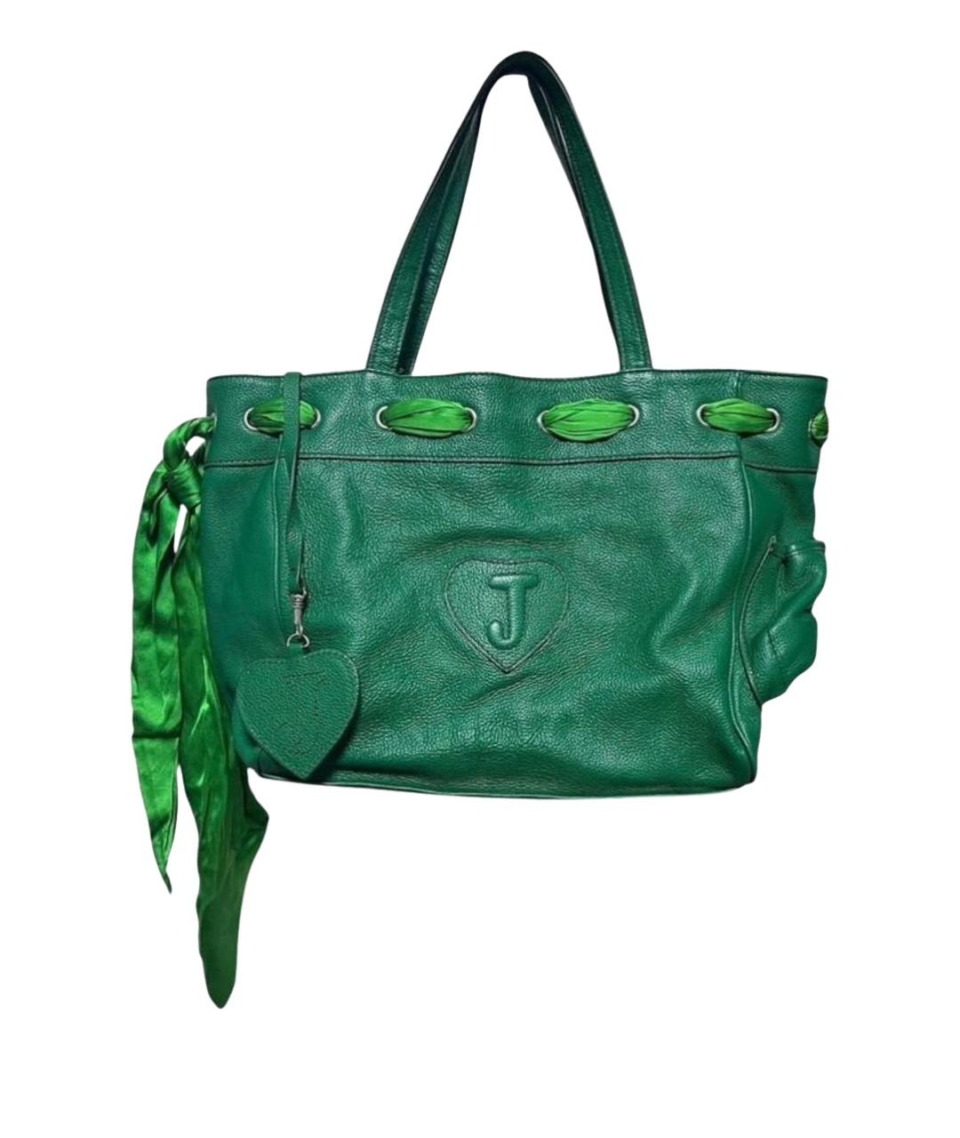 JUICY COUTURE Зеленая кожаная сумка тоут, фото 1