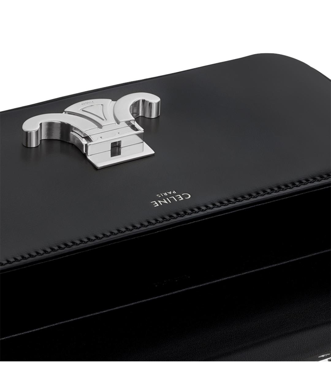 CELINE Черная кожаная сумка через плечо, фото 4