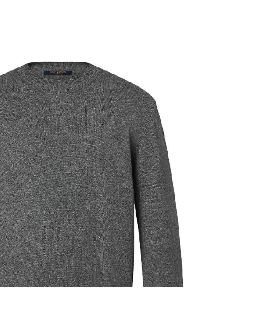 LOUIS VUITTON Серый кашемировый джемпер / свитер, фото 3