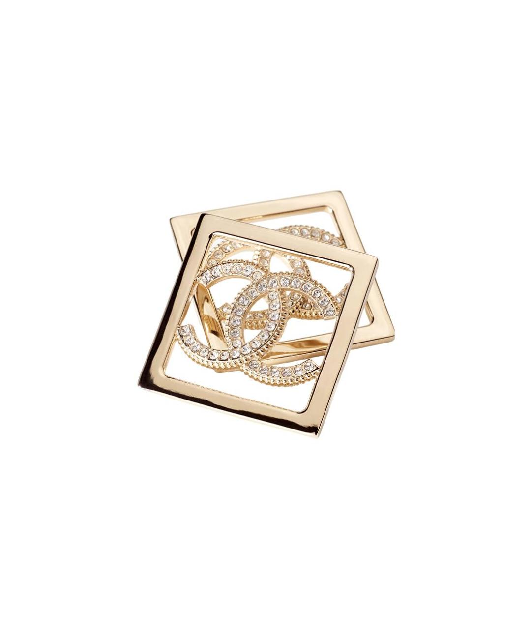 CHANEL Золотые металлические серьги, фото 2