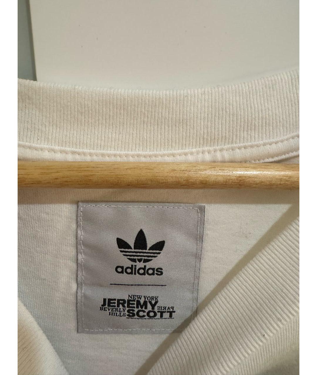 ADIDAS Белая хлопковая футболка, фото 3