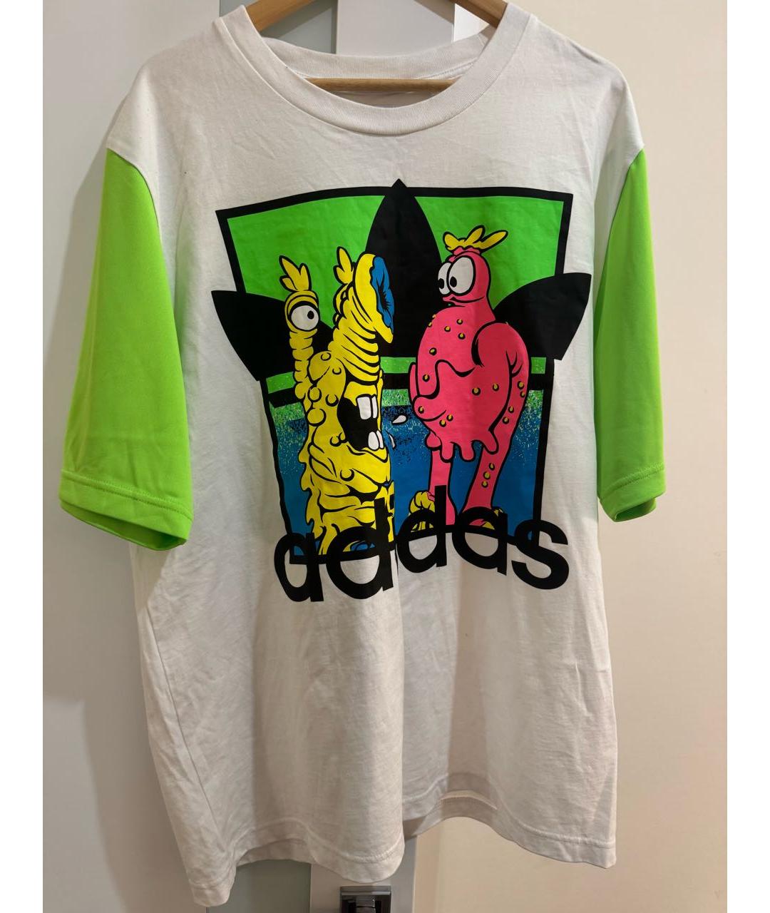 ADIDAS Белая хлопковая футболка, фото 5