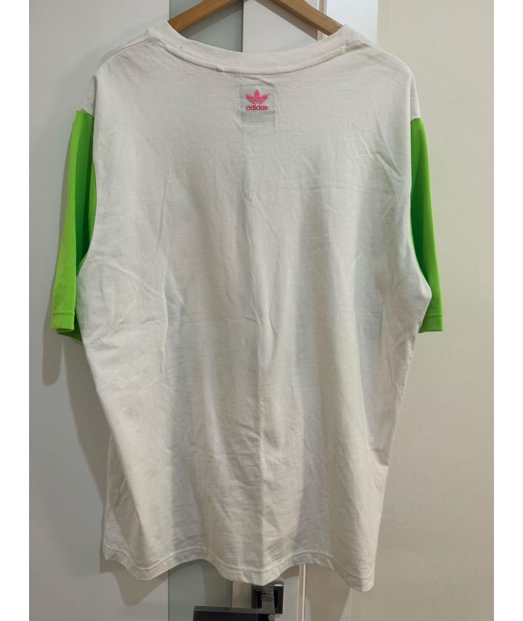 ADIDAS Белая хлопковая футболка, фото 2