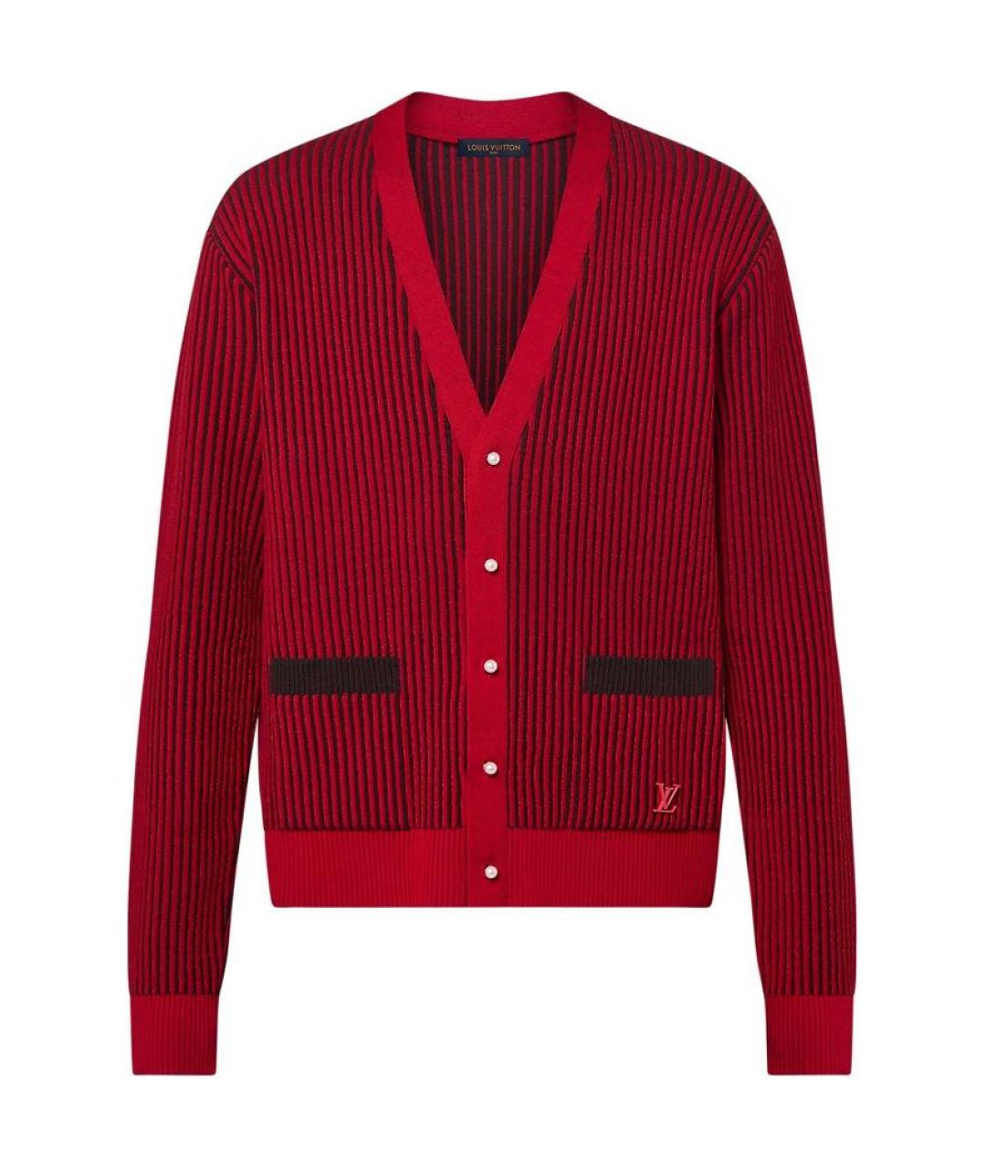 LOUIS VUITTON Красный шерстяной джемпер / свитер, фото 1