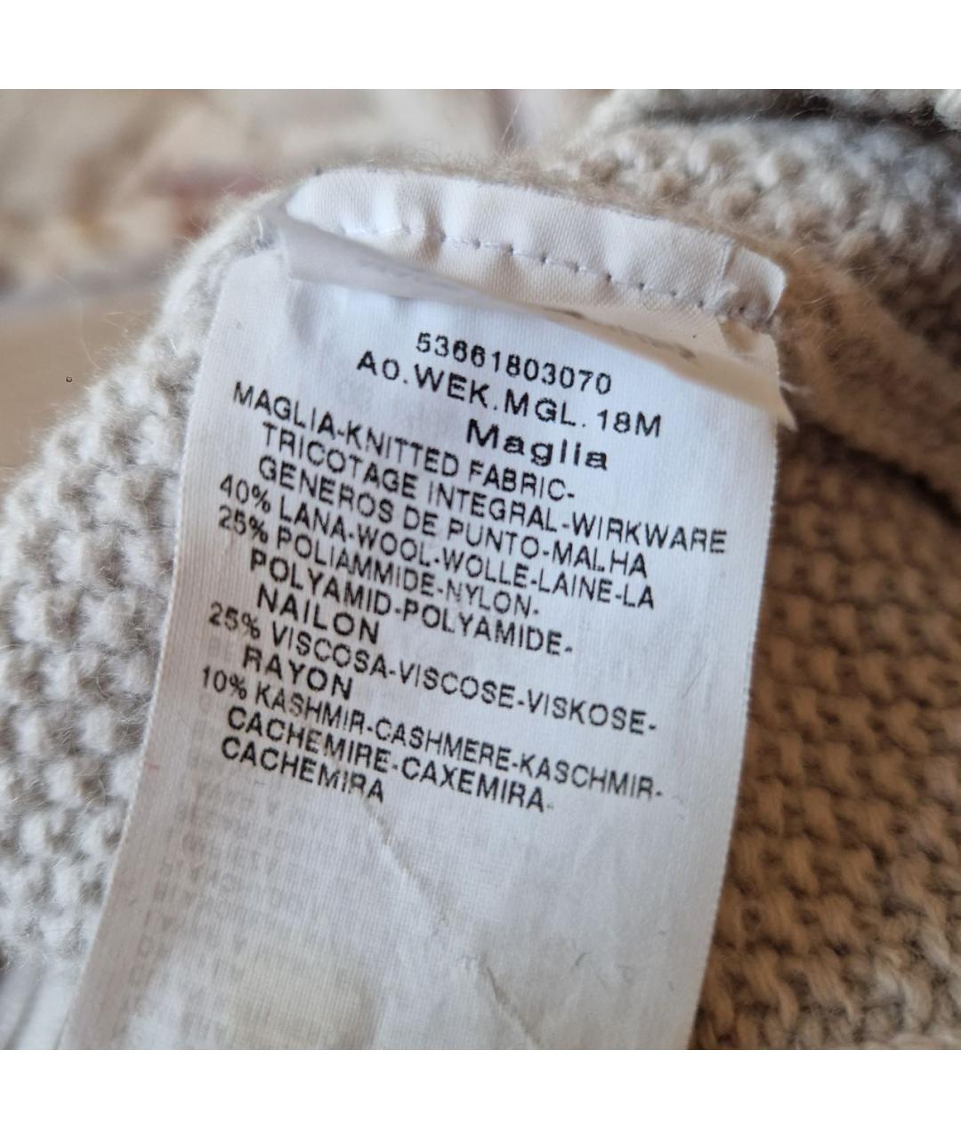 WEEKEND MAX MARA Серый шерстяной джемпер / свитер, фото 5