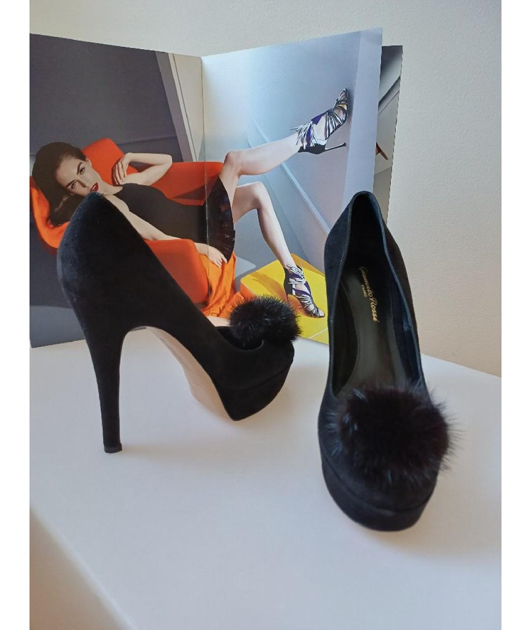 GIANVITO ROSSI Черные замшевые туфли, фото 5