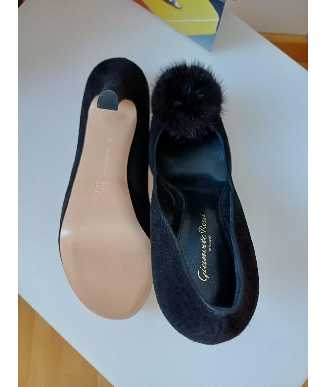 GIANVITO ROSSI Черные замшевые туфли, фото 8