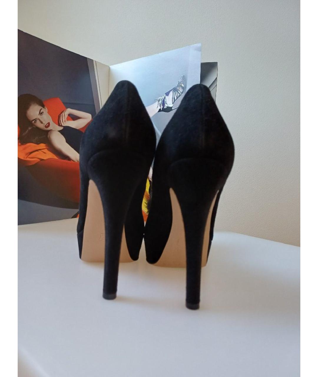 GIANVITO ROSSI Черные замшевые туфли, фото 6