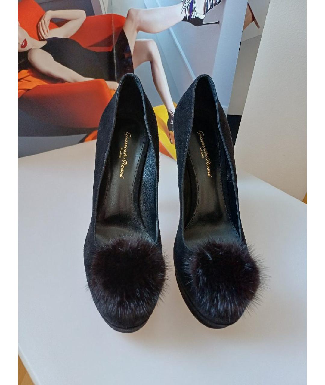 GIANVITO ROSSI Черные замшевые туфли, фото 7