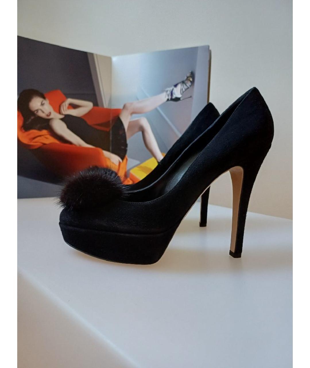 GIANVITO ROSSI Черные замшевые туфли, фото 2