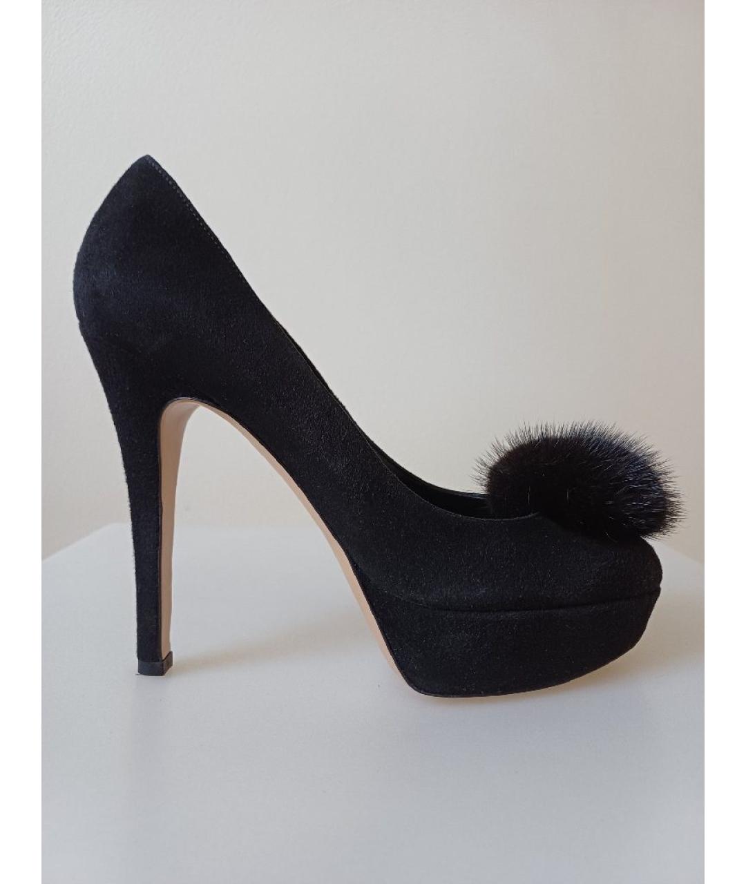 GIANVITO ROSSI Черные замшевые туфли, фото 9