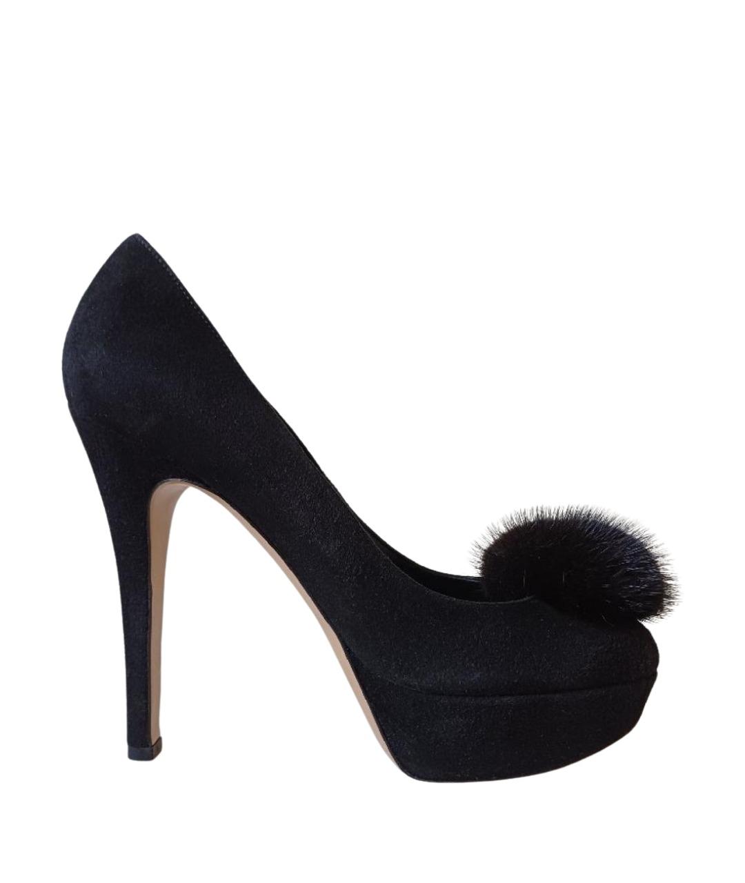 GIANVITO ROSSI Черные замшевые туфли, фото 1