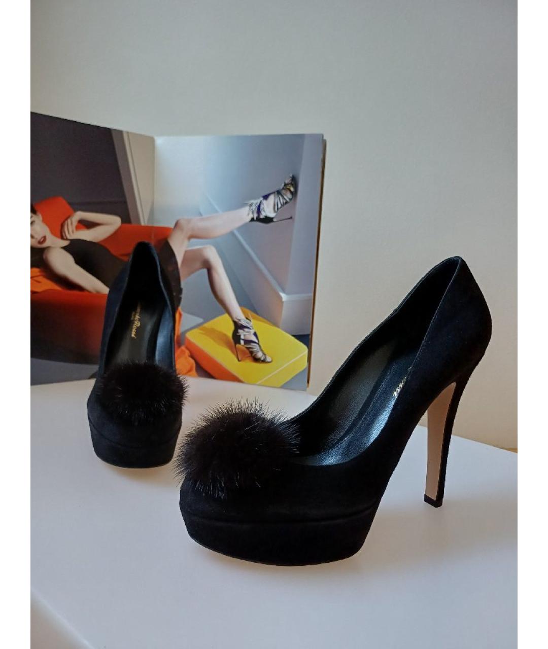 GIANVITO ROSSI Черные замшевые туфли, фото 4