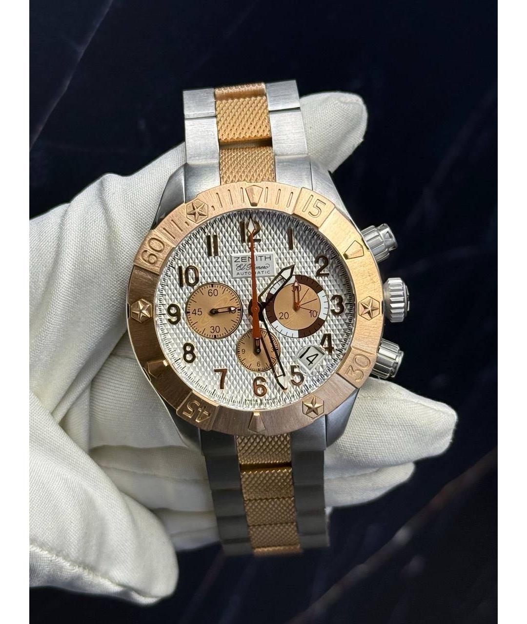 ZENITH Золотые часы из розового золота, фото 5