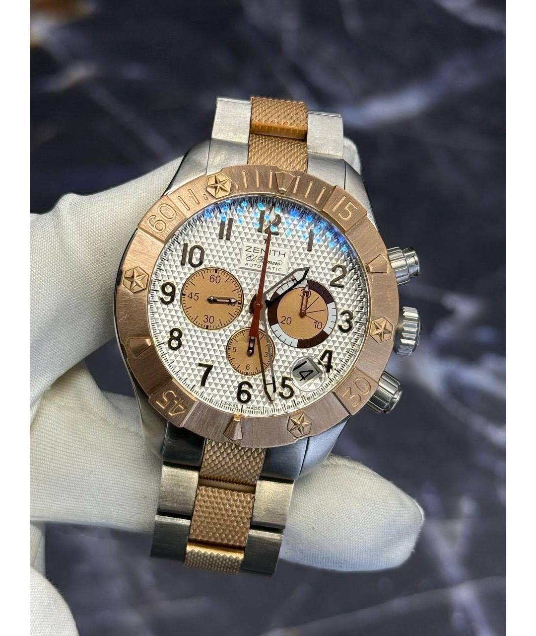 ZENITH Золотые часы из розового золота, фото 4