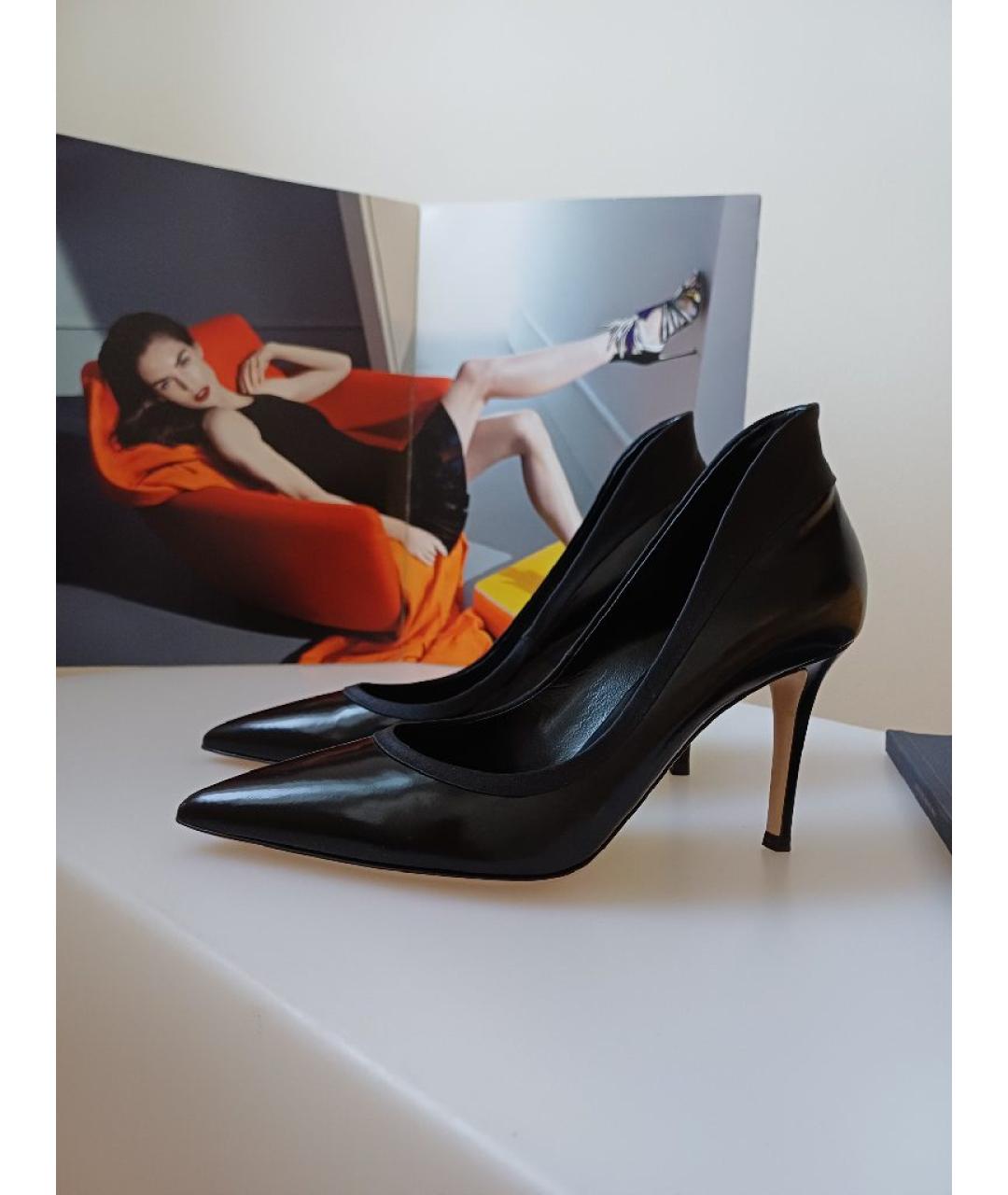 GIANVITO ROSSI Черные кожаные туфли, фото 2