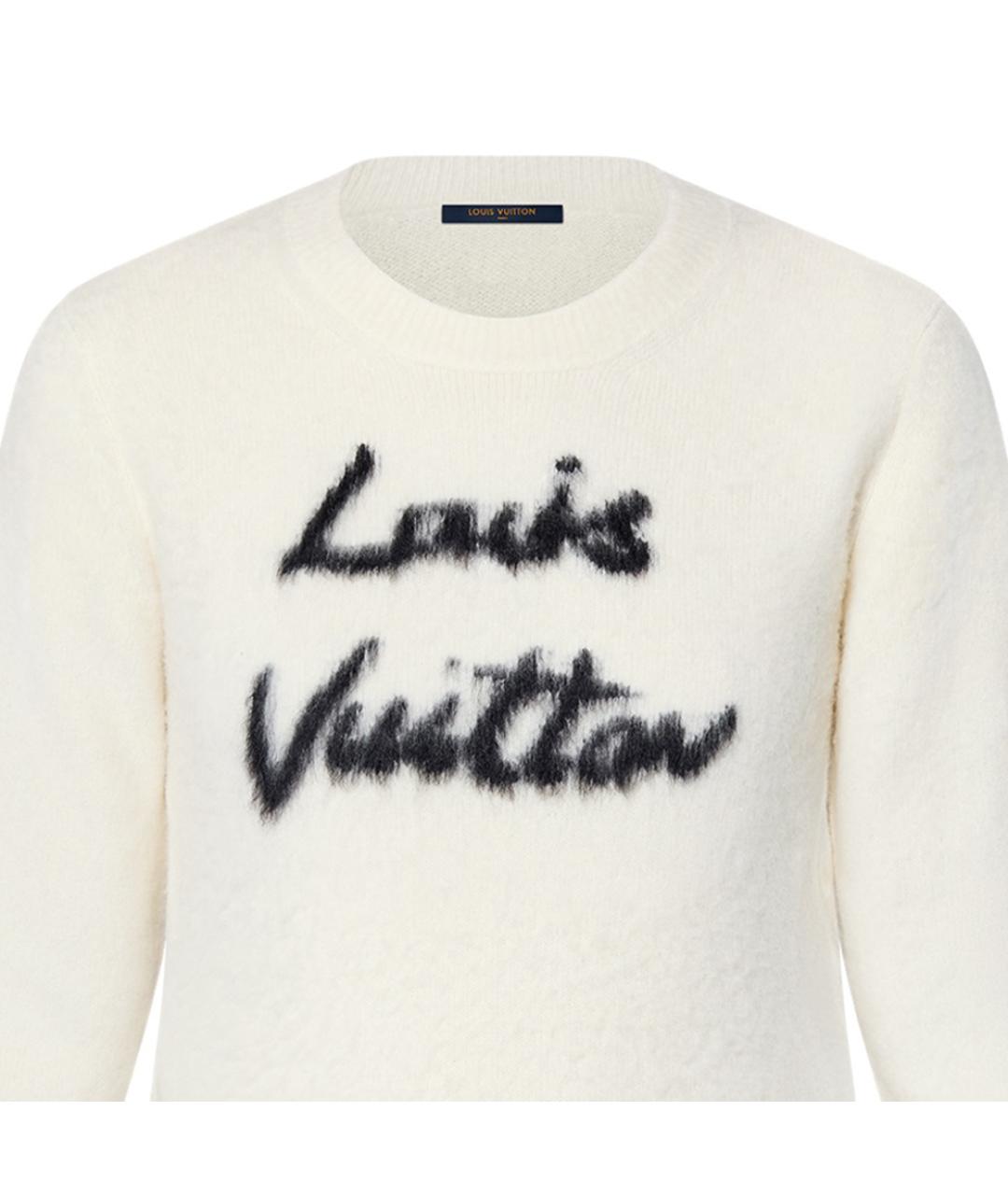 LOUIS VUITTON Белый шерстяной джемпер / свитер, фото 4