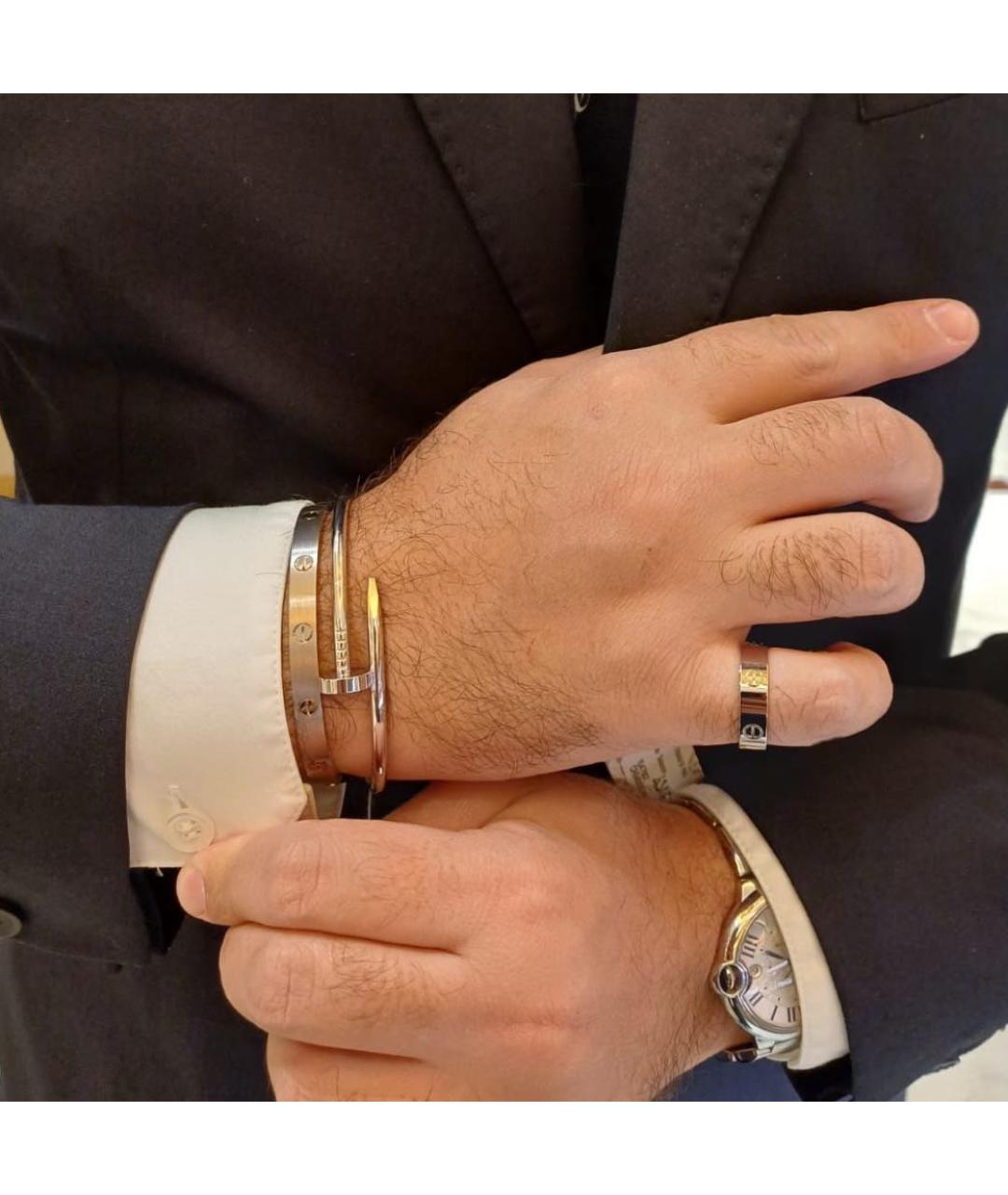 CARTIER Серебрянный платиновый браслет, фото 3