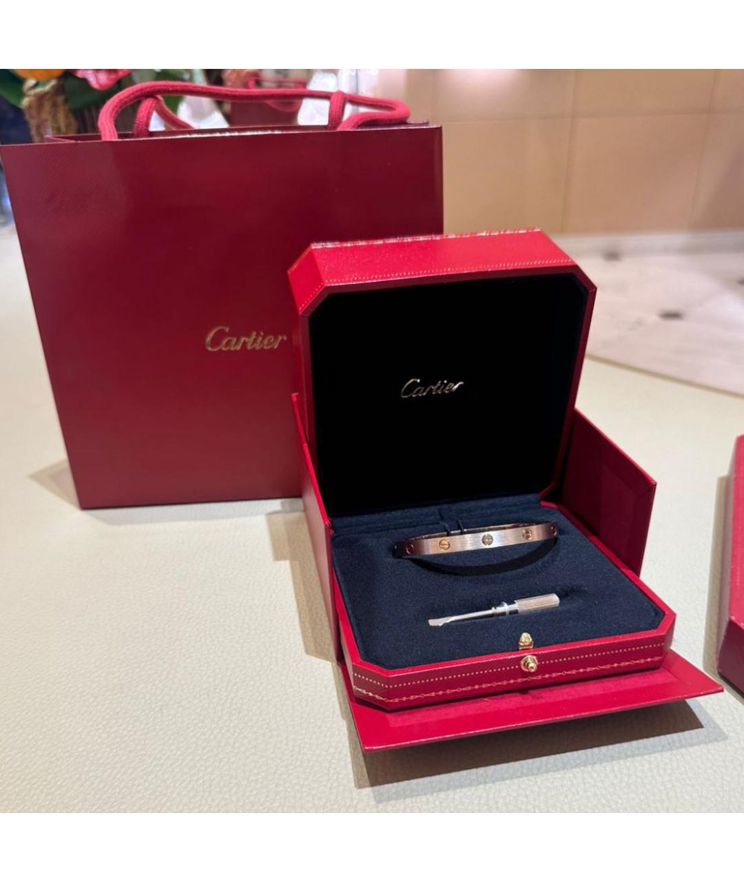 CARTIER Серебрянный платиновый браслет, фото 4