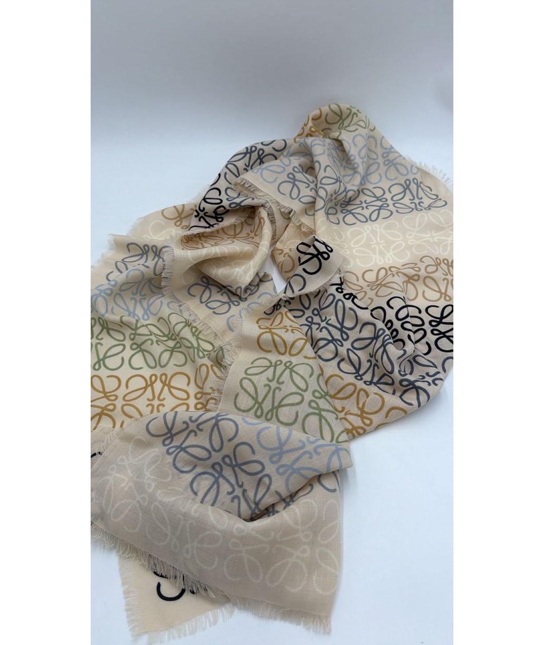 LOEWE Мульти шерстяной шарф, фото 2