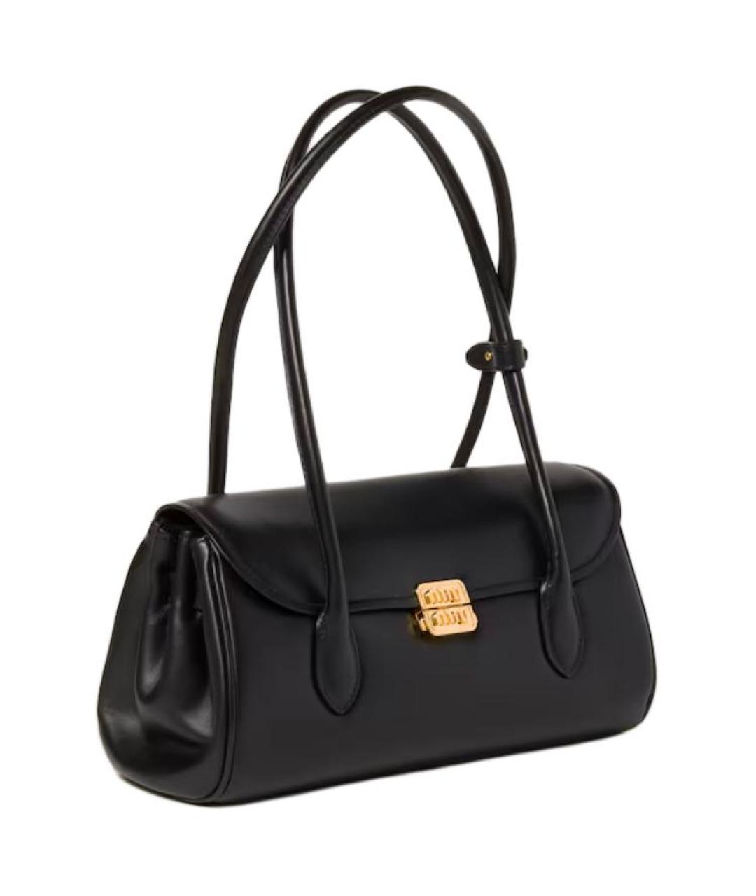 MIU MIU Черная кожаная сумка через плечо, фото 2