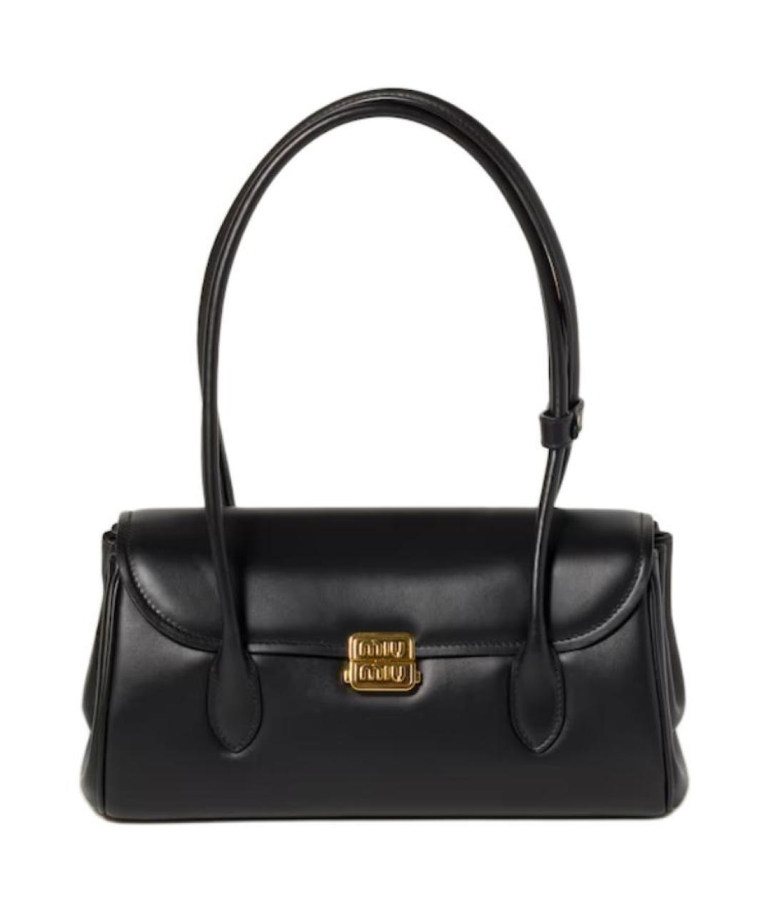 MIU MIU Черная кожаная сумка через плечо, фото 1