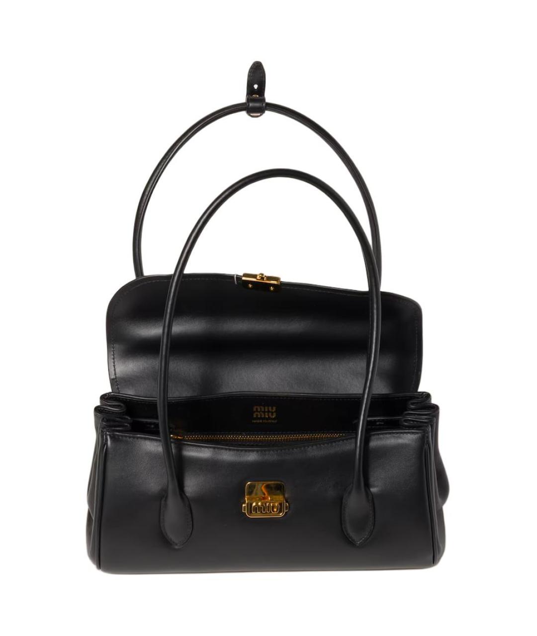 MIU MIU Черная кожаная сумка через плечо, фото 4