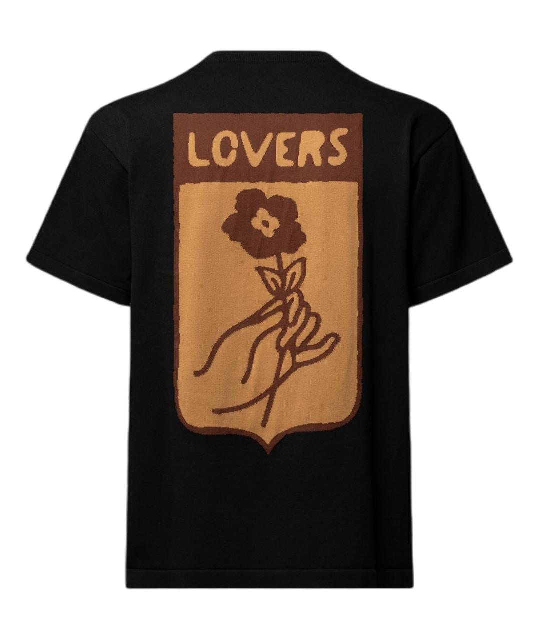 LOUIS VUITTON Черная хлопковая футболка, фото 2