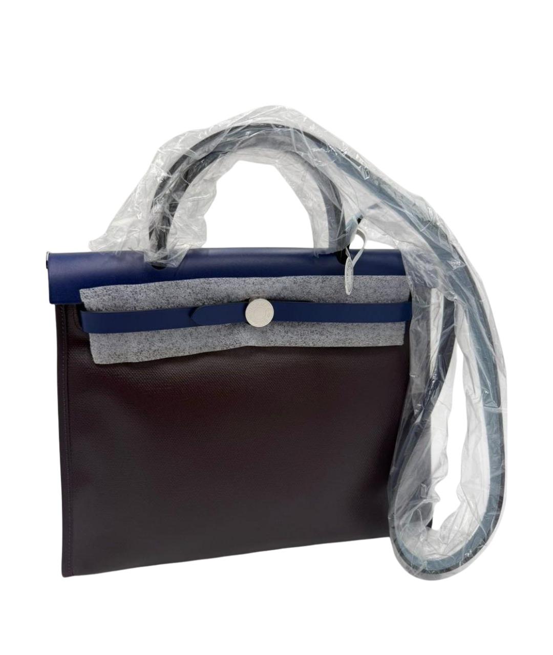 HERMES Бордовая тканевая сумка через плечо, фото 1