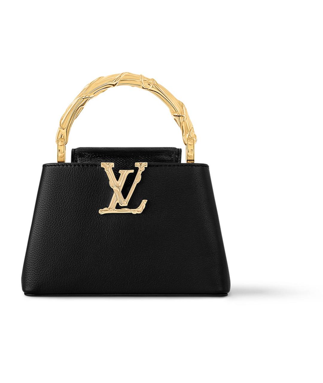 LOUIS VUITTON Черная кожаная сумка через плечо, фото 1