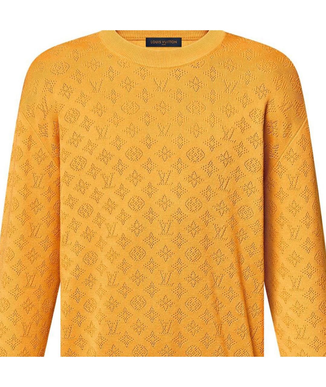 LOUIS VUITTON Желтый хлопковый джемпер / свитер, фото 2