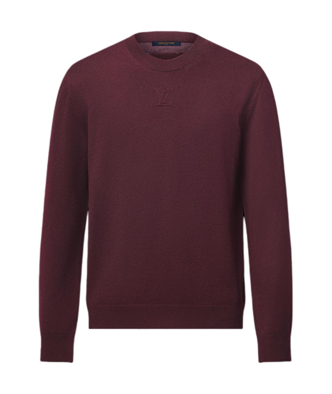 LOUIS VUITTON Бордовый кашемировый джемпер / свитер, фото 1