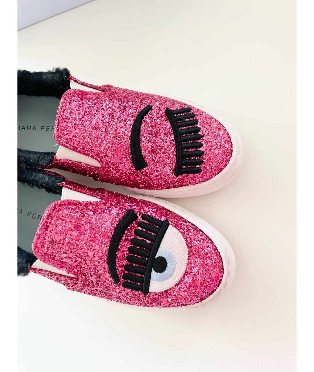 CHIARA FERRAGNI Фуксия текстильные слипоны, фото 3