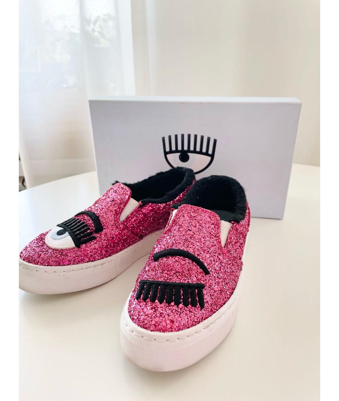 CHIARA FERRAGNI Фуксия текстильные слипоны, фото 7