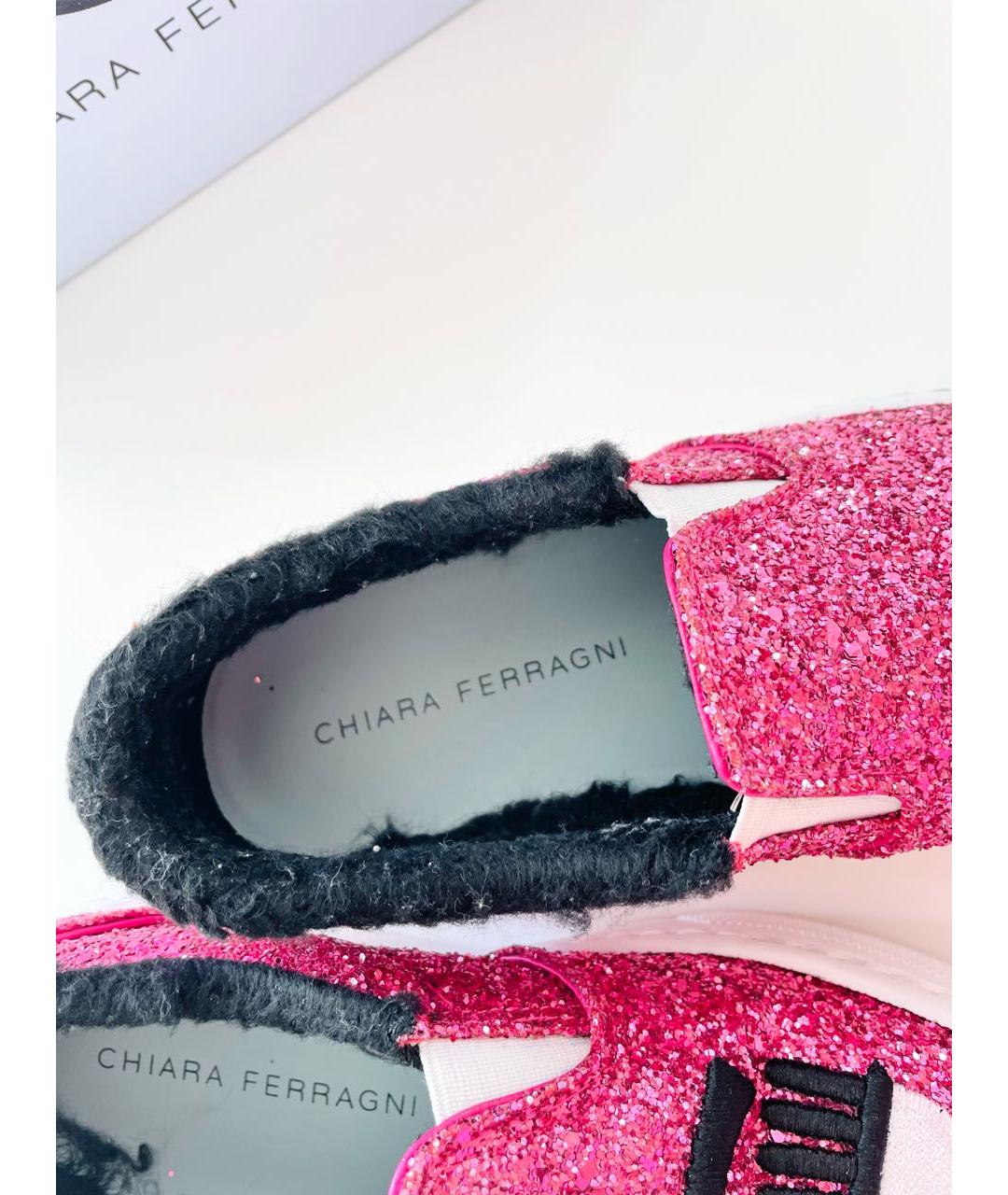 CHIARA FERRAGNI Фуксия текстильные слипоны, фото 5