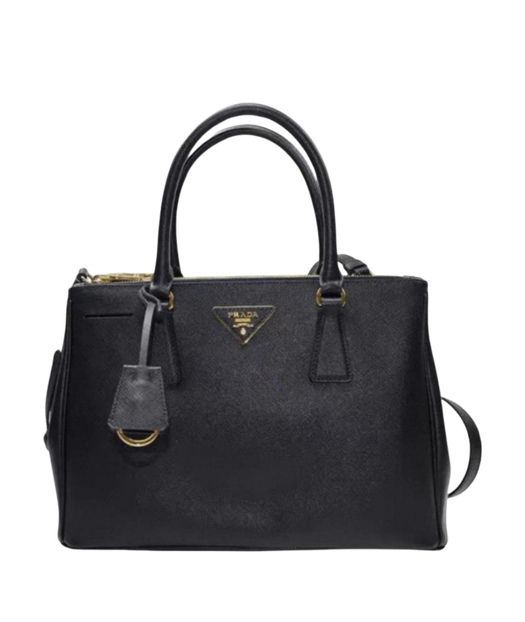 PRADA Черная кожаная сумка через плечо, фото 1