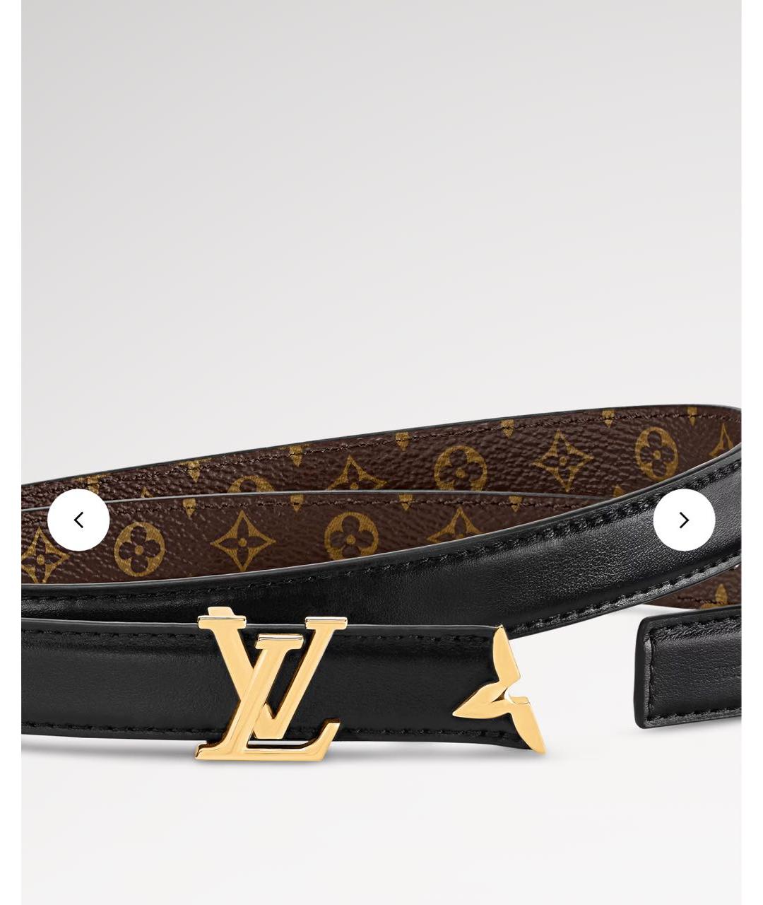 LOUIS VUITTON Черный кожаный ремень, фото 2