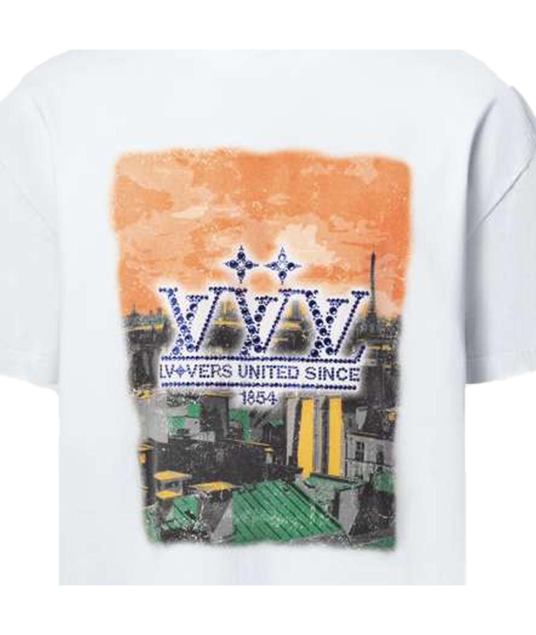 LOUIS VUITTON Белая хлопковая футболка, фото 2