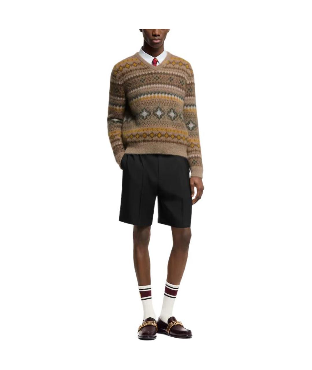 LOUIS VUITTON Коричневый джемпер / свитер, фото 2