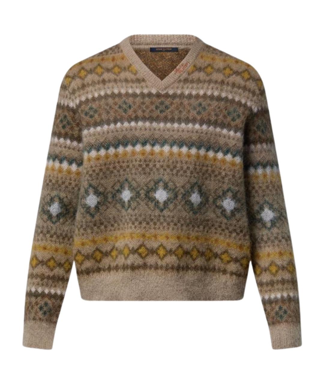 LOUIS VUITTON Коричневый джемпер / свитер, фото 1