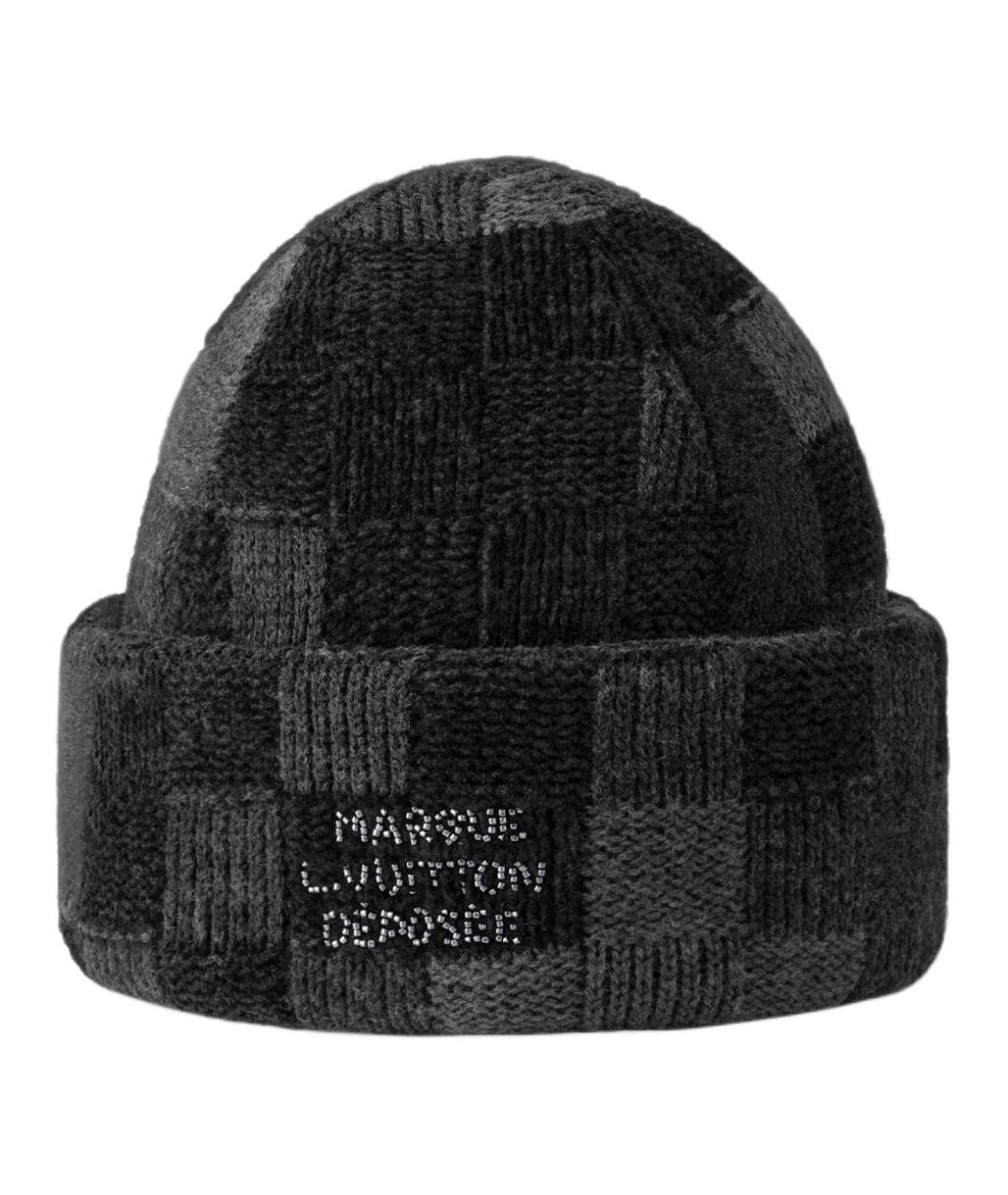 LOUIS VUITTON Черная шапка, фото 1